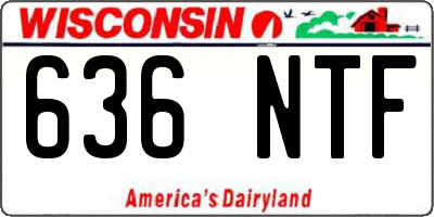 WI license plate 636NTF