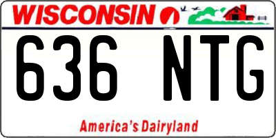 WI license plate 636NTG