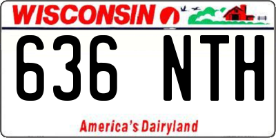 WI license plate 636NTH