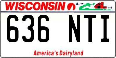 WI license plate 636NTI