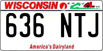 WI license plate 636NTJ