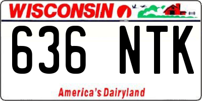 WI license plate 636NTK