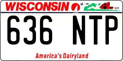 WI license plate 636NTP