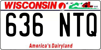 WI license plate 636NTQ