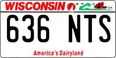 WI license plate 636NTS