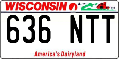 WI license plate 636NTT
