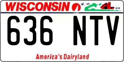 WI license plate 636NTV
