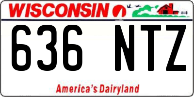 WI license plate 636NTZ