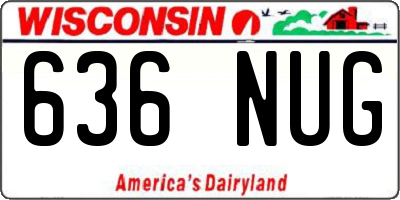 WI license plate 636NUG