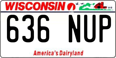 WI license plate 636NUP