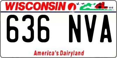WI license plate 636NVA