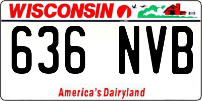 WI license plate 636NVB