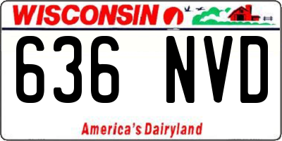 WI license plate 636NVD