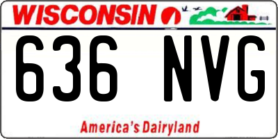 WI license plate 636NVG