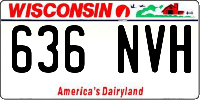 WI license plate 636NVH