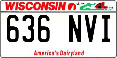 WI license plate 636NVI
