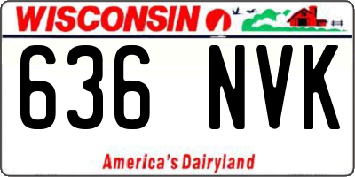 WI license plate 636NVK