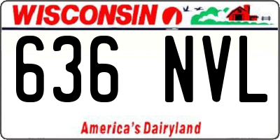 WI license plate 636NVL