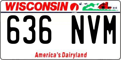 WI license plate 636NVM