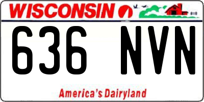 WI license plate 636NVN