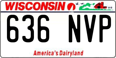 WI license plate 636NVP