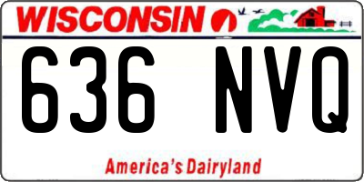 WI license plate 636NVQ