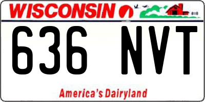 WI license plate 636NVT