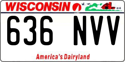 WI license plate 636NVV