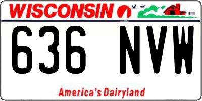 WI license plate 636NVW
