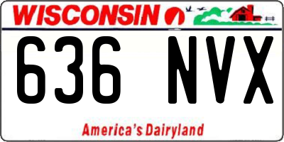 WI license plate 636NVX