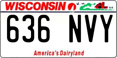 WI license plate 636NVY