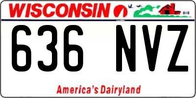 WI license plate 636NVZ