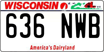 WI license plate 636NWB
