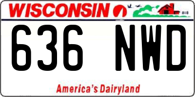 WI license plate 636NWD