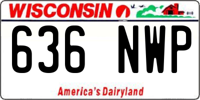 WI license plate 636NWP