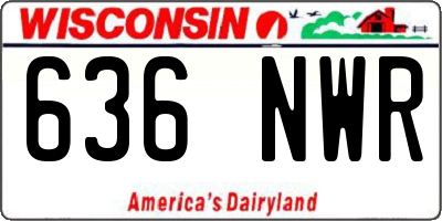 WI license plate 636NWR