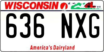 WI license plate 636NXG