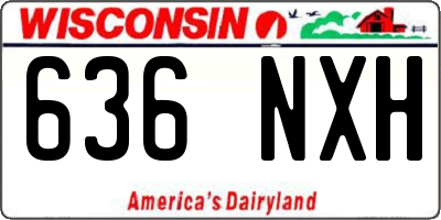 WI license plate 636NXH