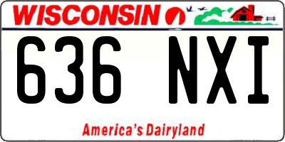 WI license plate 636NXI
