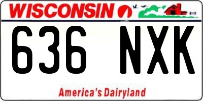 WI license plate 636NXK