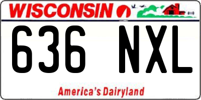WI license plate 636NXL