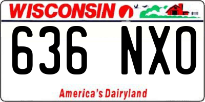 WI license plate 636NXO