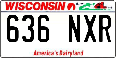 WI license plate 636NXR