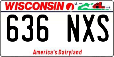 WI license plate 636NXS