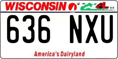 WI license plate 636NXU