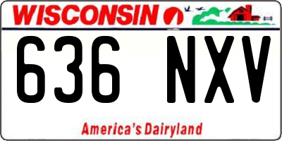 WI license plate 636NXV