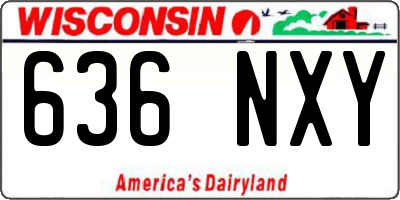 WI license plate 636NXY