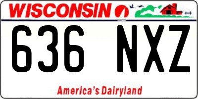 WI license plate 636NXZ