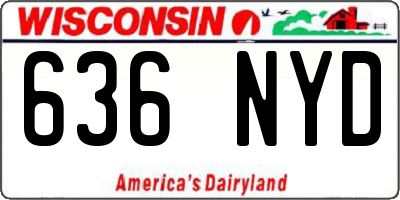 WI license plate 636NYD