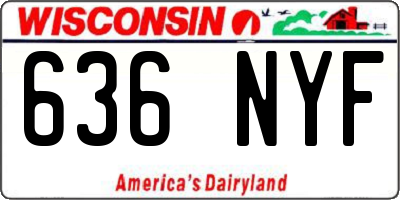 WI license plate 636NYF